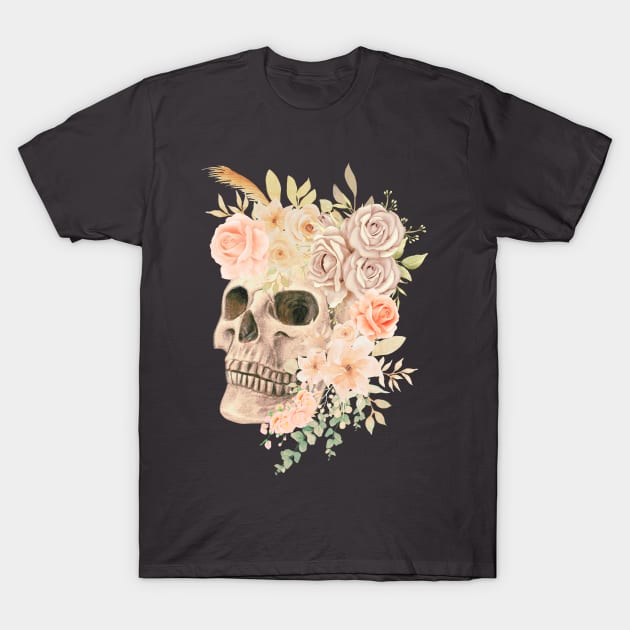 pastel floral skull T-Shirt by Love My..